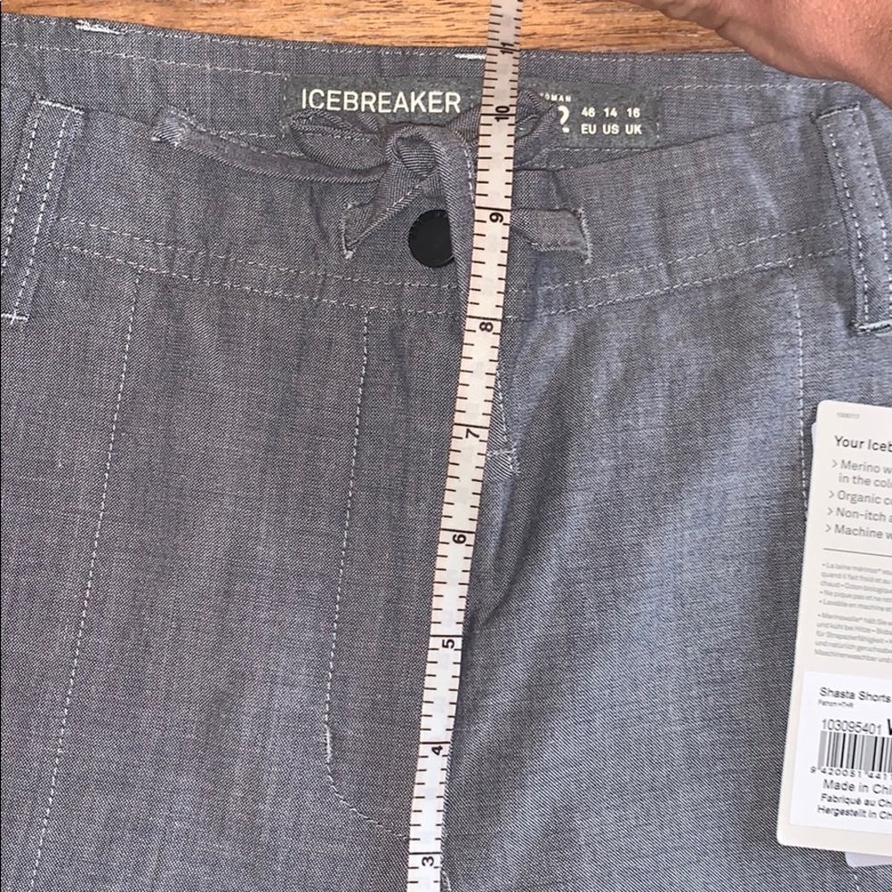 Icebreaker Merino Shasta Shorts Blue NWT 32 Waist - Picture 10 of 11